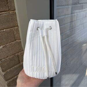 Dior Beauty Pouch Pleated Drawstring Bag
